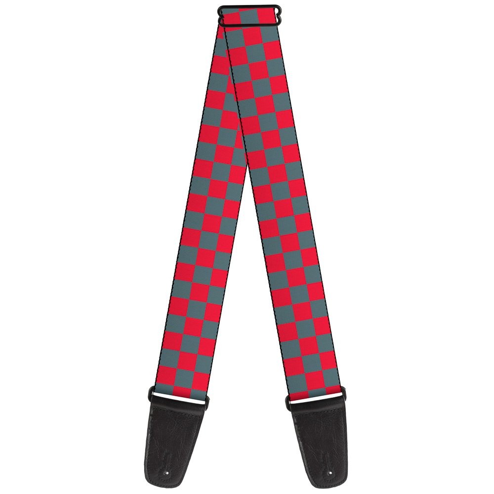 Guitar Strap - Checker Crimson Red/Gray ACC NEWAnother great item from Rarewaves USA | Free delivery!