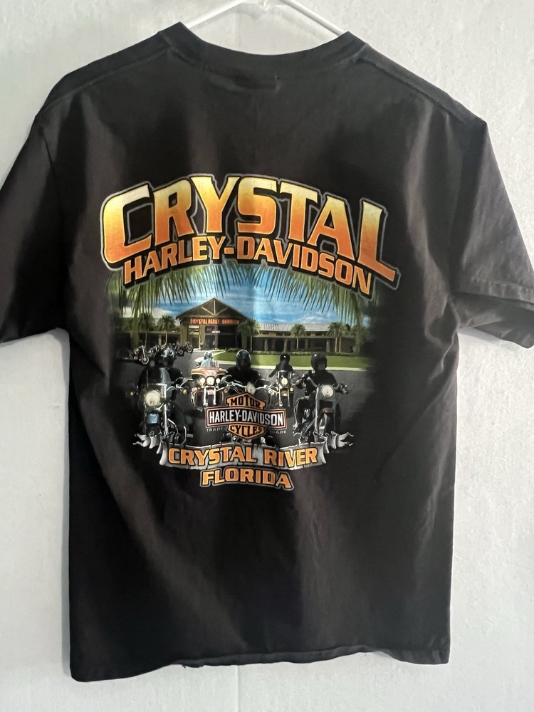 Harley Davidson Black Treasure Coast Stuart Florida T-shirt Biker Size MediumHar