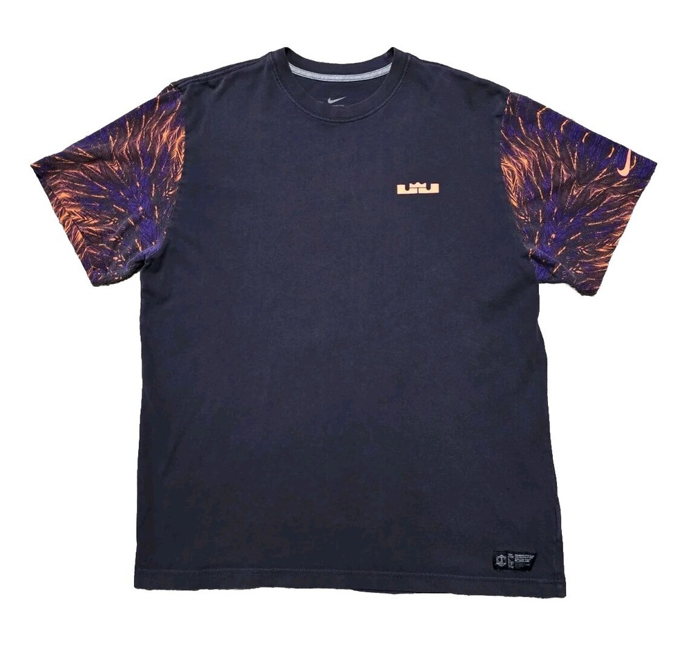 Nike LeBron James Hummingbird T-Shirt Cave Purple Mens XL 100% Cotton