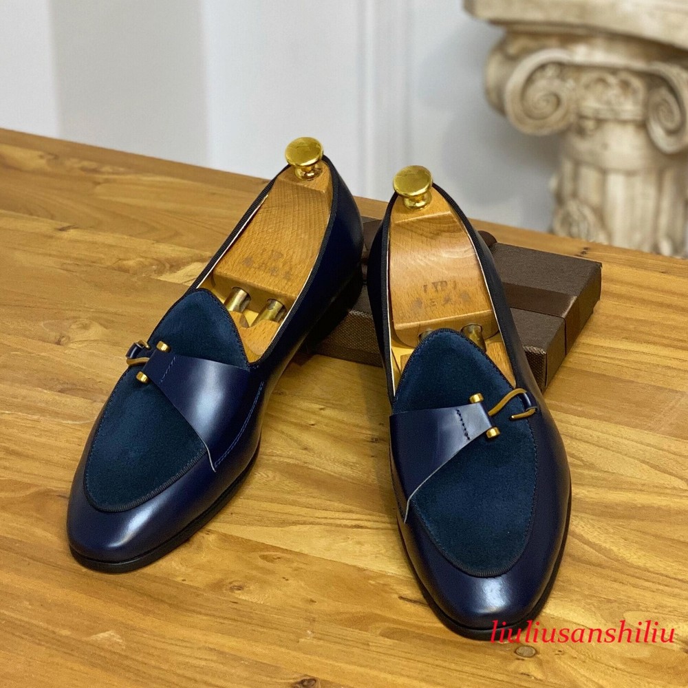 British Mens Loafers Genuine Leather Business Casual Leather Shoes Suede Shoes