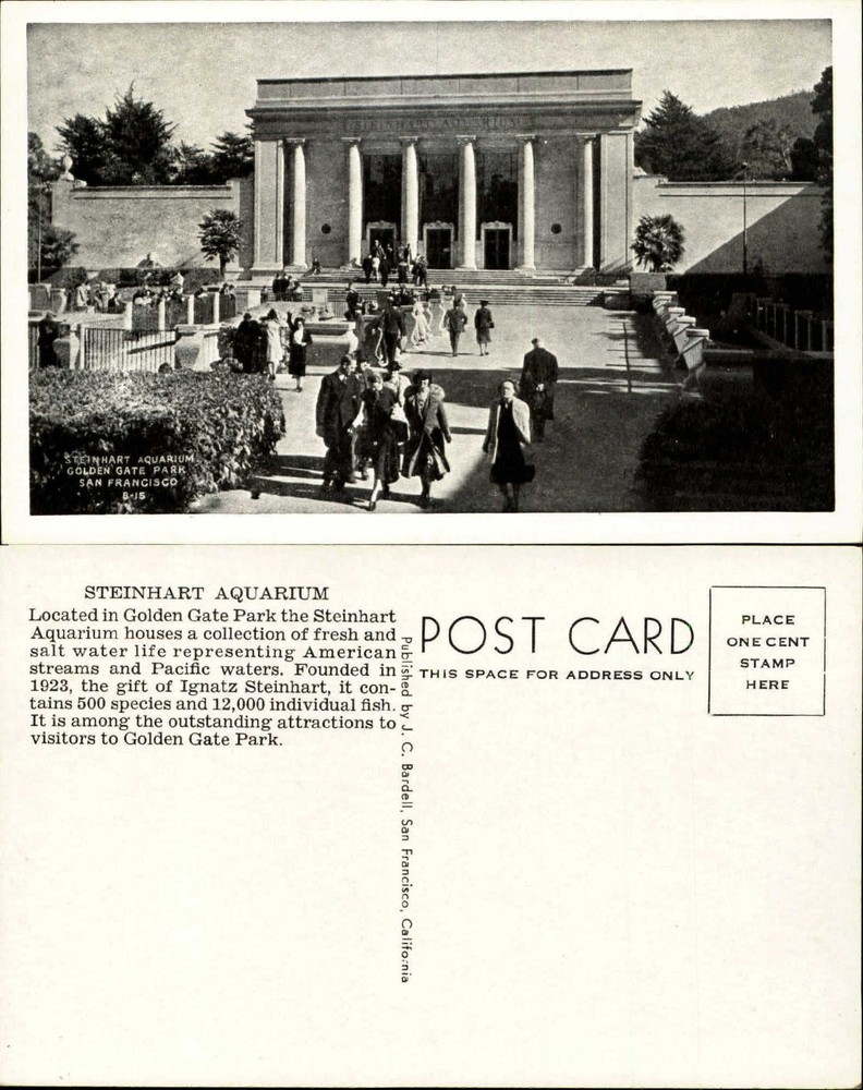 Steinhart Aquarium Golden Gate Park San Francisco California 1940s