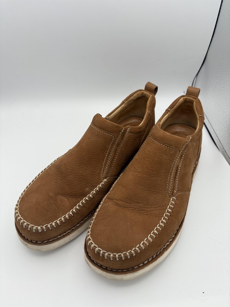 Samuel Hubbard Shoes Mens Size 11.5 Brown Leather Slip On Loafers Comfort Vibram