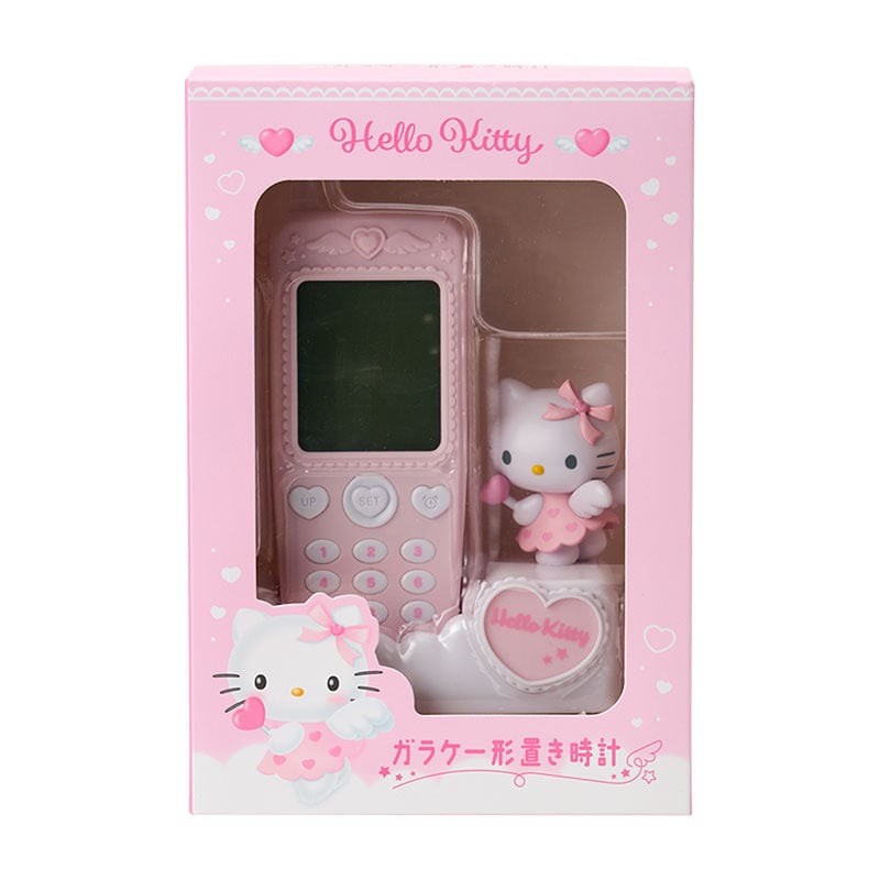 Sanrio Hello kitty Retro flip-phone style desk clock JAPAN