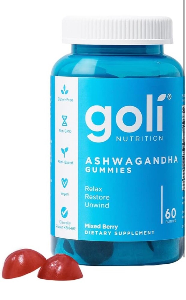 Goli Nutrition Ashwagandha Gummies Mixed Berry 60 Count Gummies