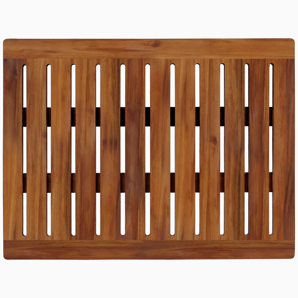 Acacia Wood Shower Mat 24x18 Non-Slip Luxury Bath Mat by Demigo-image