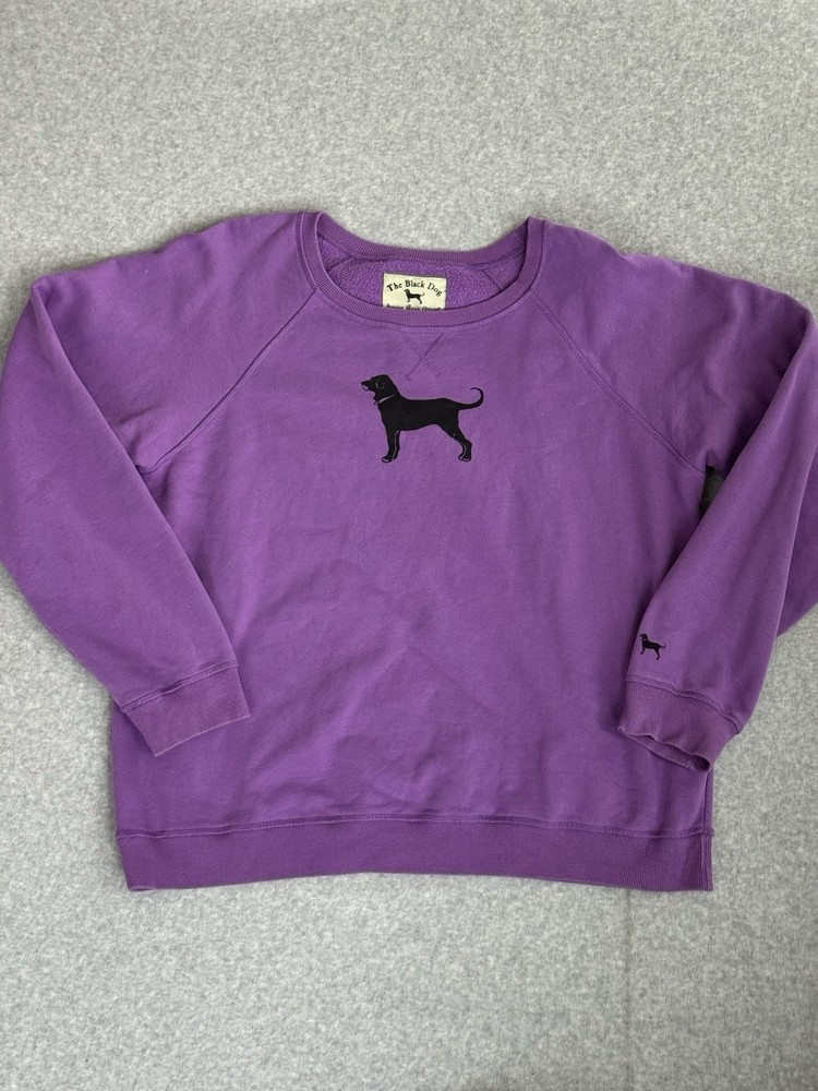 The Black Dog Purple Pullover Crewneck Fleece Sweatshirt Women’s Size XL