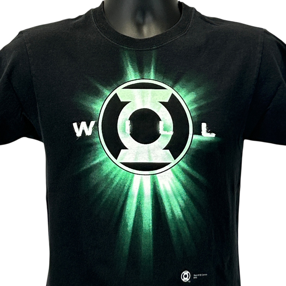 Green Lantern Will T Shirt Graphitti DC Comics Comic Book 2009 Black Tee S Small