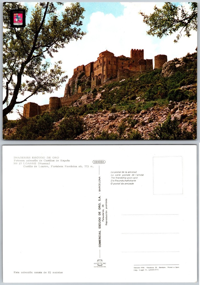 Continental Castillo De Loarre Spain Postcard