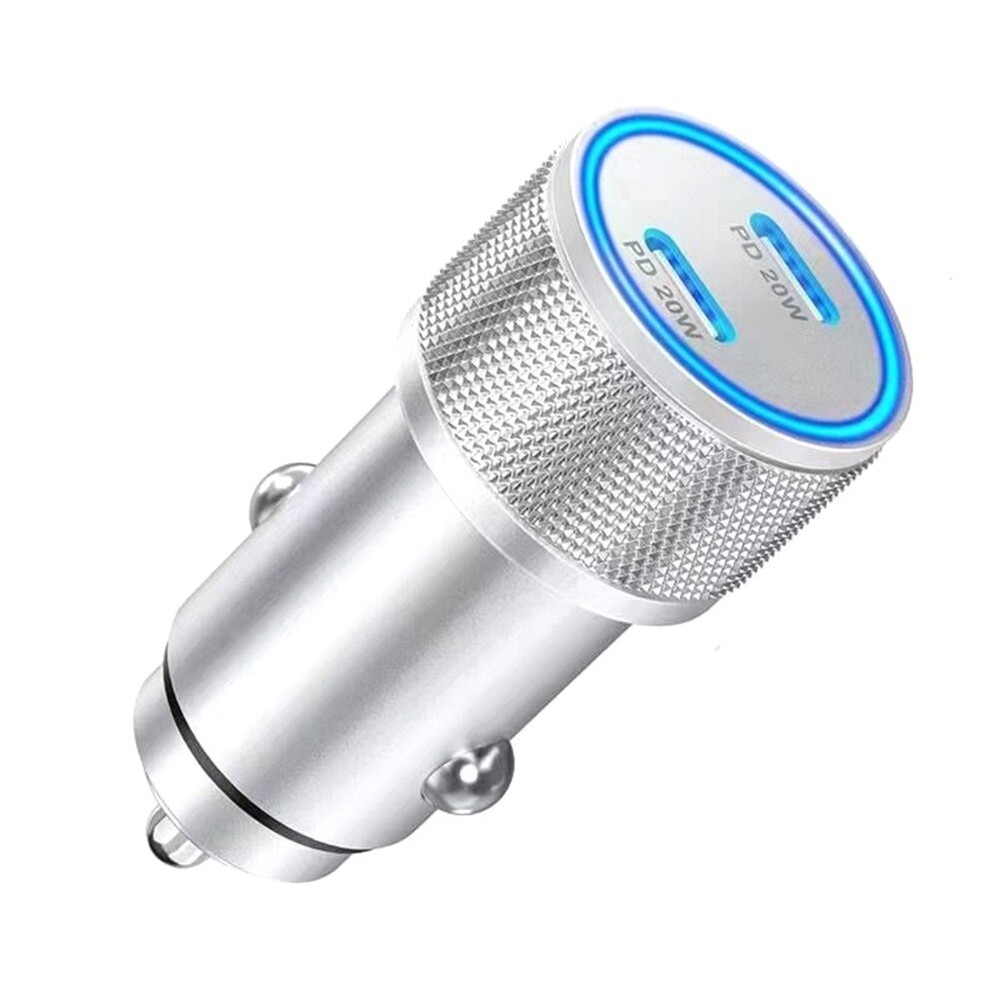 PD20W Dual USB-C Fast Car Charger for Phones & Devices  