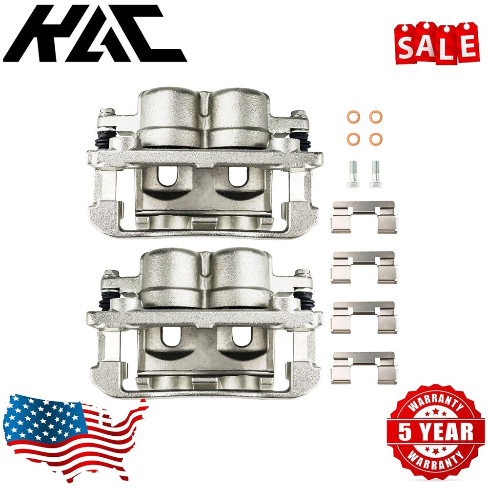 Pair Front Brake Calipers w/ Bracket for Nissan Titan 2004-2007 Armada 2004-2005