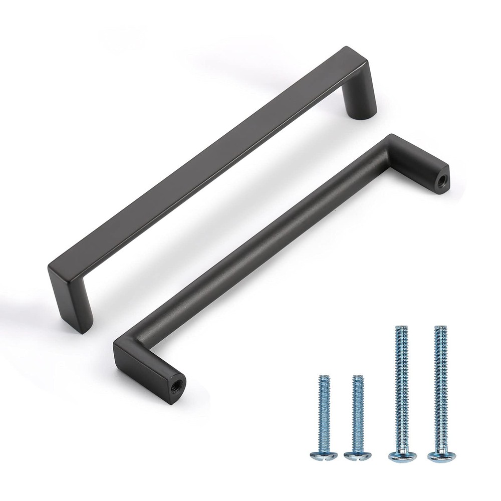 10 Pack 5 Inch(128mm) Kitchen Cabinet Handles Matte Black Cabinet Pulls Kitch...