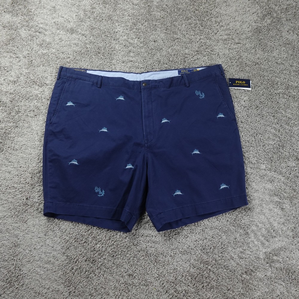 Polo Ralph Lauren Shorts Mens 52B Big & Tall Classic Fit  Naval Military AOP