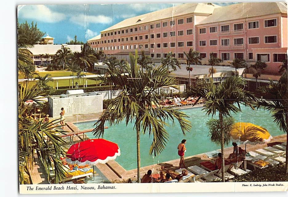 Postcard Pool View Emerald Beach Hotel Nassau Bahamas
