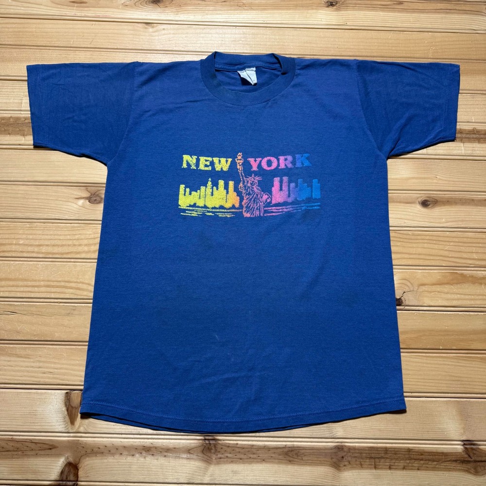 Vintage 90s New York City Statue of Liberty World Trade Center Shirt Size Medium