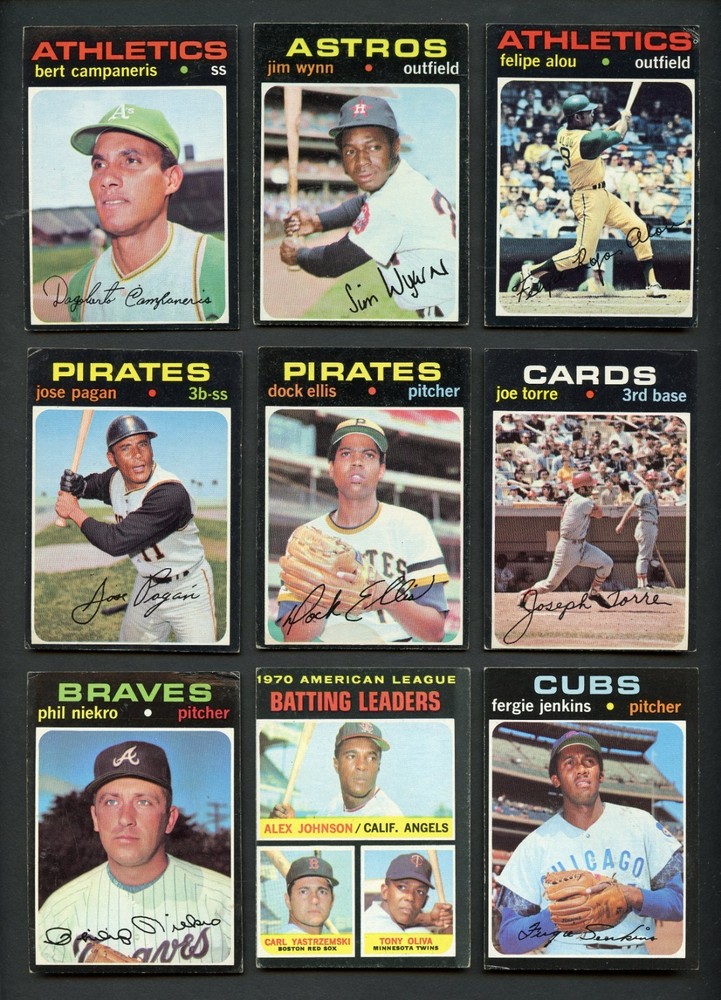 Lot of (370) 1971 Assorted Topps Baseball Good to VG *GMCARDS*