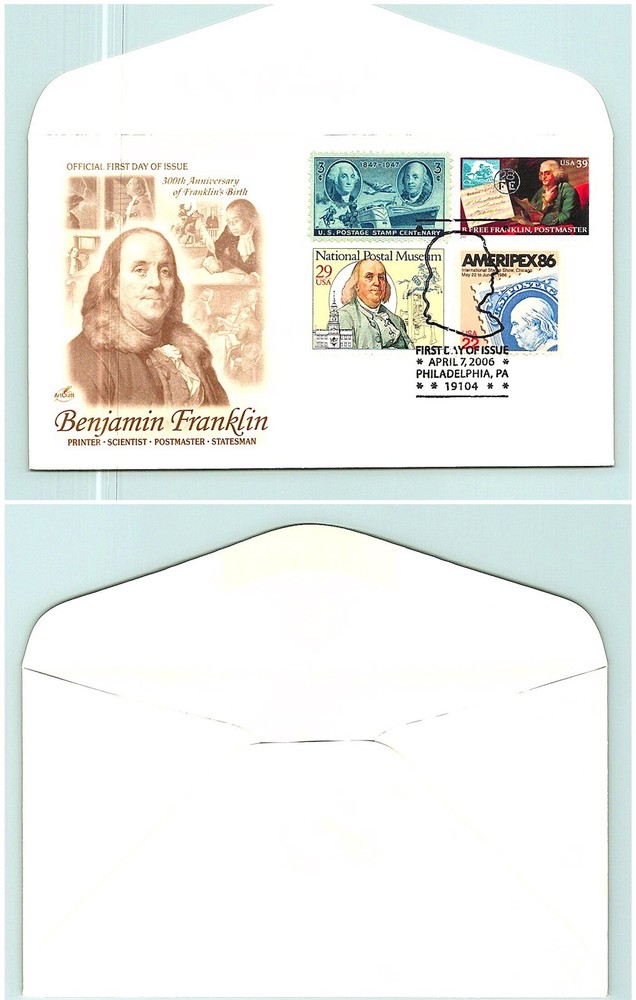 S01-3911, *BENJAMIN FRANKLIN, COMBO, ARTCRAFT FDC