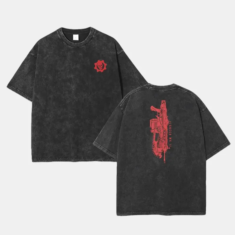 Gears of War Lancer  T-shirt Double Printed Unisex Lightweight