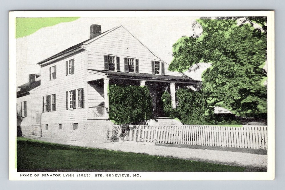 Genevieve MO-Missouri, Home Senator Lynn, Vintage Postcard