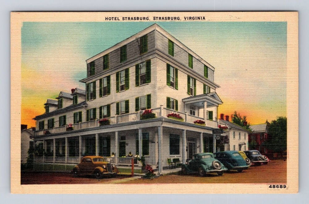 Strasburg VA-Virginia, Hotel Strasburg, Advertisement, Antique Vintage Postcard