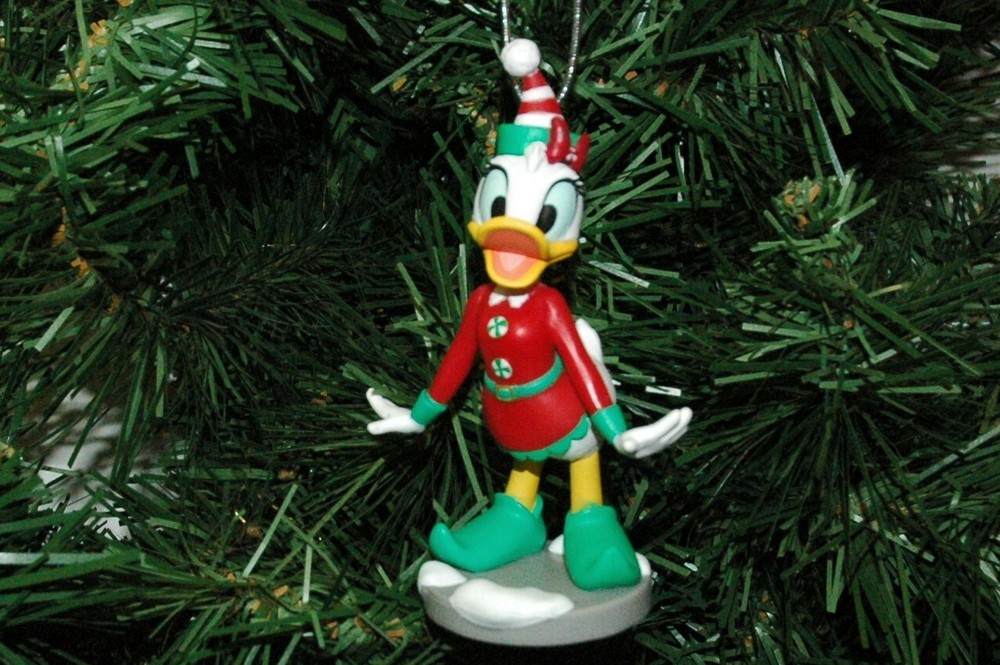 Daisy Duck as an Elf Christmas Ornament