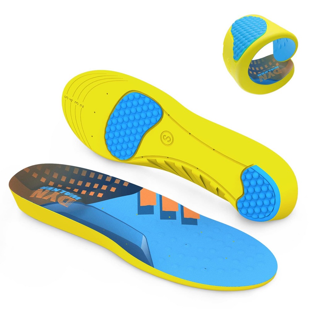 DynWalker Insoles Heel Cushion Pads Gel Men Shoe Inserts Memory Foam Arch Sup...