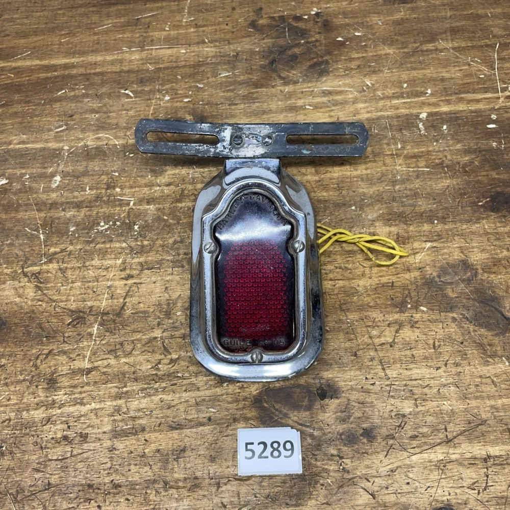 OEM Harley Guide Tombstone Taillight R-H5  1949-54 Panhead 45 Flathead Servicar