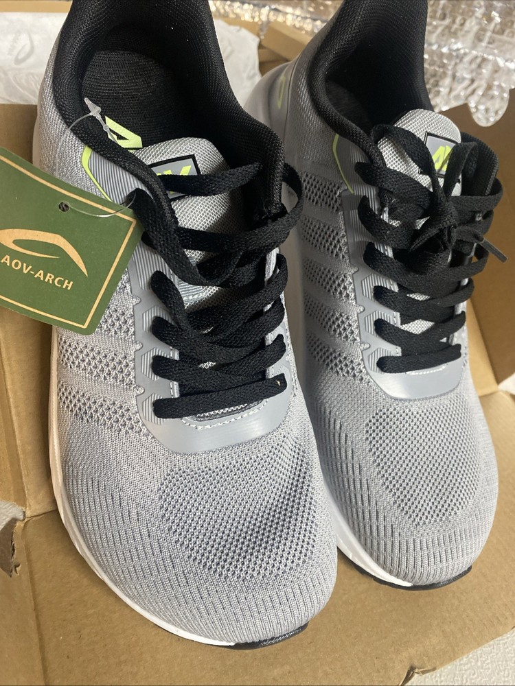 Wide Toe Box Mens Walking Shoes w Arch Support Wide Width Orthotic Sneaker  Sz 9