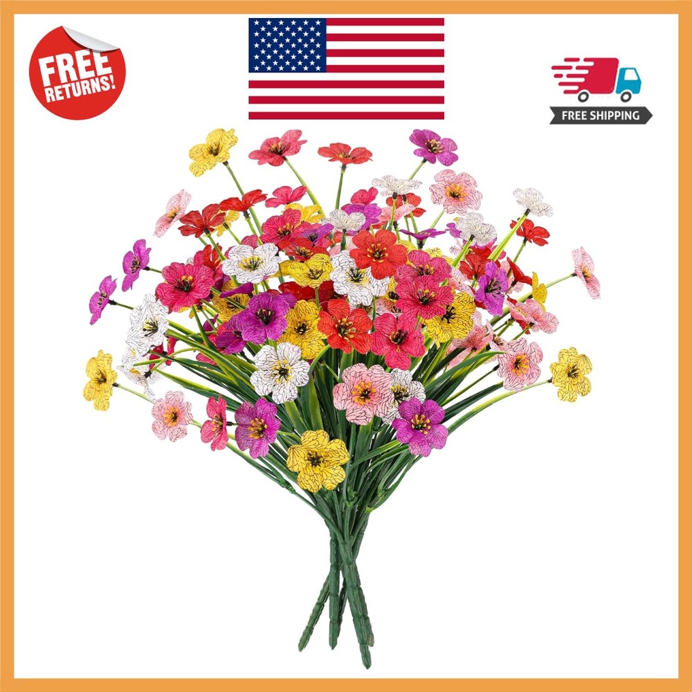 Realistic 6-Bundle Faux Flower Collection - Perfect for Home, Garden, and Events