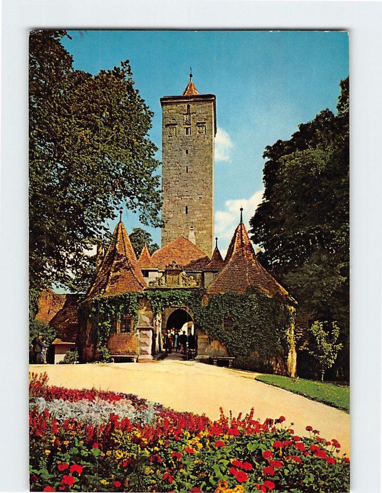 Postcard Burgtor Rothenburg ob der Tauber Germany