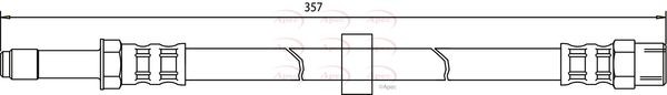 APEC HOS3196 Brake Hose Tube Line Pipe Front Braking System Fits Seat Toledo
