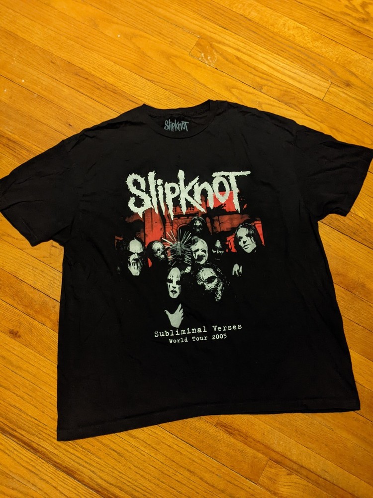 Vintage 2005 Men's Slipknot Subliminal Verses World Tour Band T-shirt sz XXL