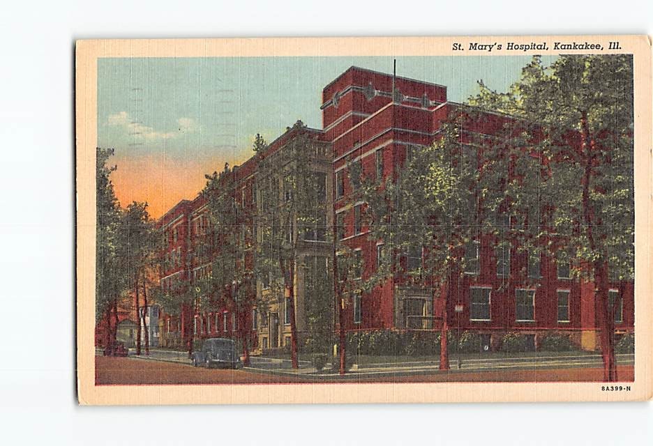 Postcard St. Mary's Hospital Kankakee Illinois USA