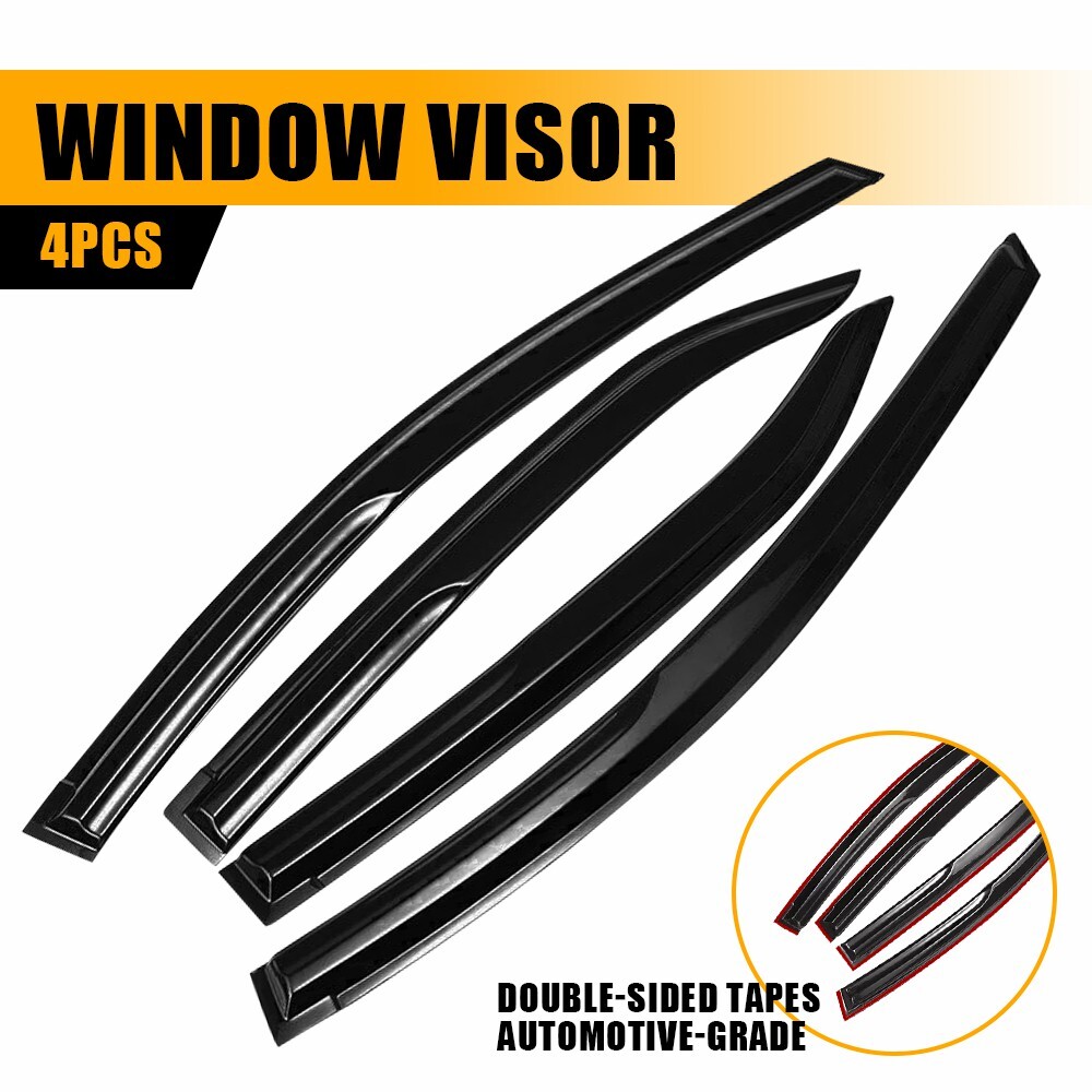 4X Black Window Sun Vent Visor Rain Guards Deflectors for Toyota Corolla 14-18 M