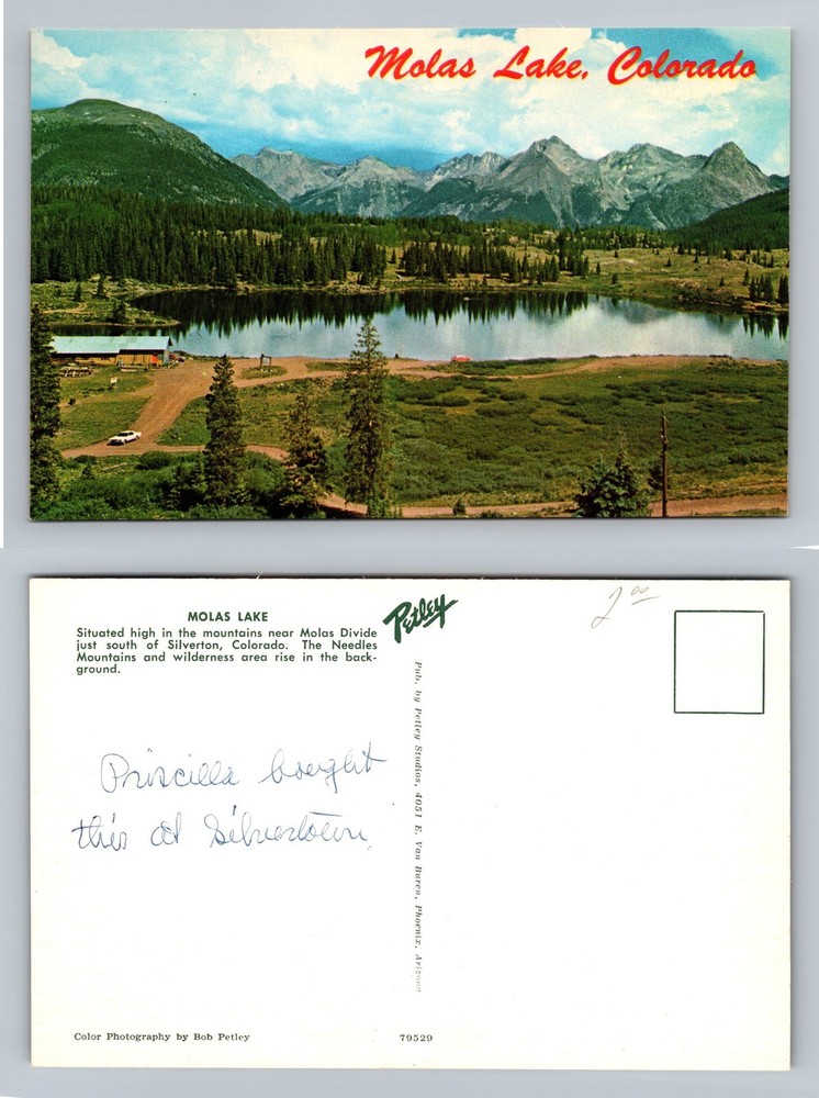 Molas Lake, CO-Colorado, Scenic Needle Mountains View Old Vintage Postcard