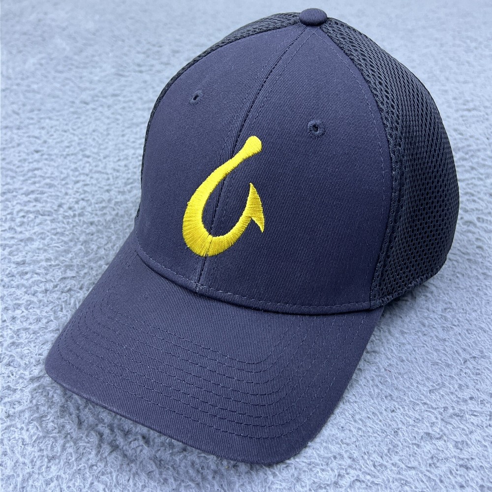 New Era Olukai Hat M/L Flexfit Charcoal Gray Cap Mesh Back Logo Embroidery