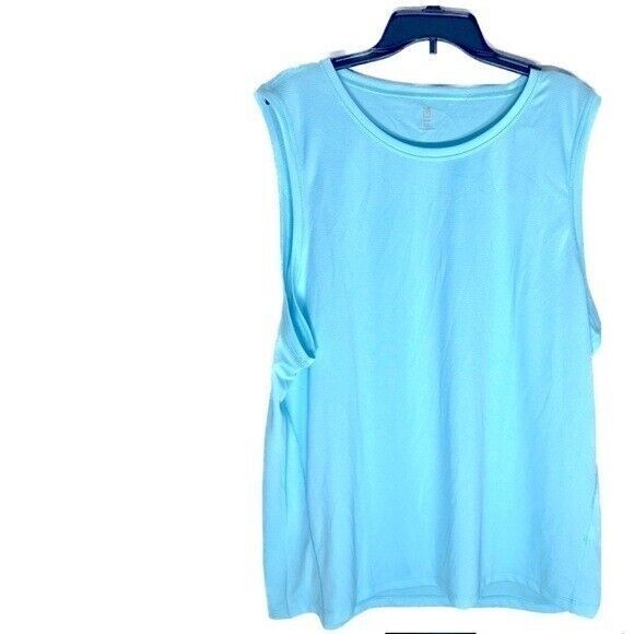 New ID Ideology Men's Birdseye Training Tank Black Size large Aquatone blue XXL