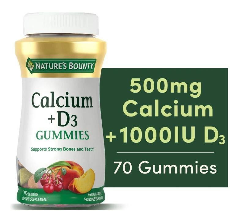 Nature's Bounty Calcium + Vitamin D3 Gummies- Multi-Flavored- 70 Ct.