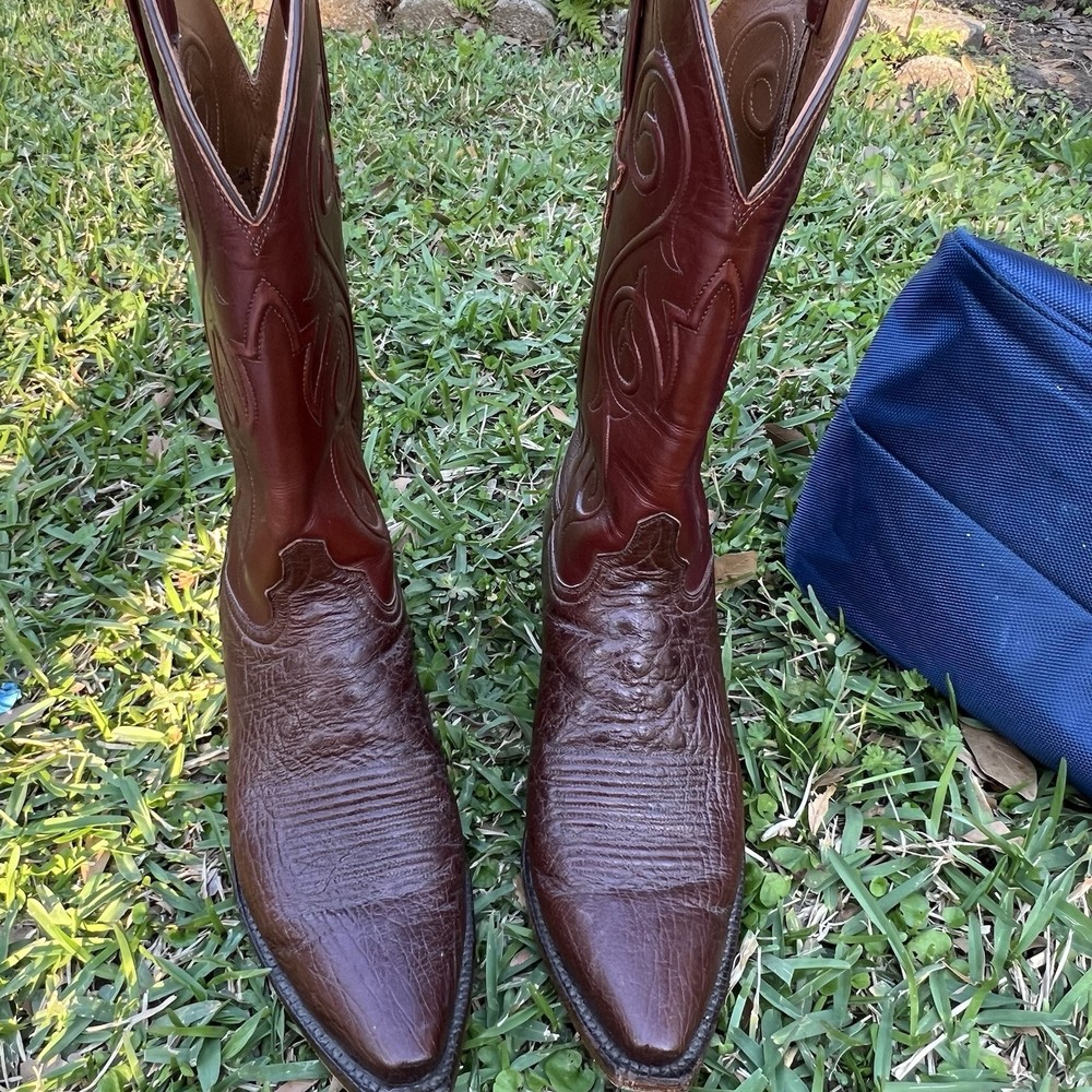 Lucchese 9B Sienna Smooth Ostrich Cowboy Boot GD9143