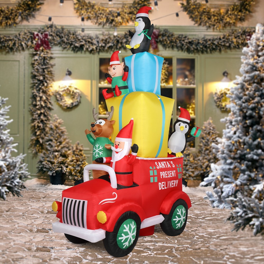 12ft Christmas Inflatables Santa Claus Blow Up Outdoor Decorations for Xmas Yard