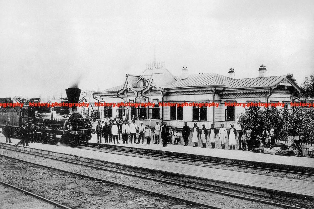 F022812 Ob town StationTrans Siberian Railway Russia 1900s