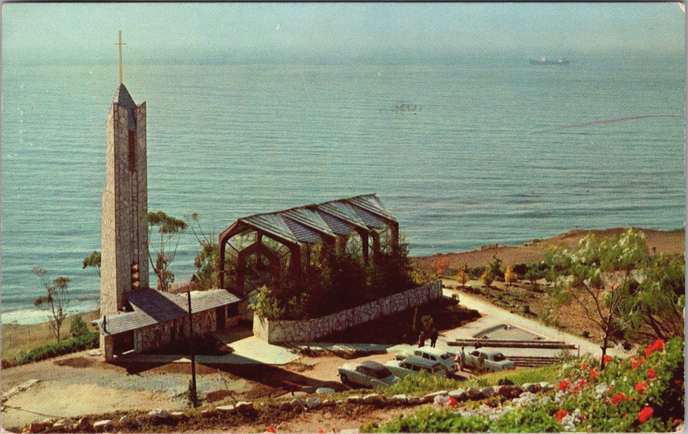 The Wayfarers' Chapel, Glass Church Rancho Palos Verdes California Postcard