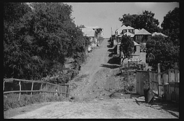 Photo:Christiansted St Croix Virgin Islands 1941 Hillside Street View FSA