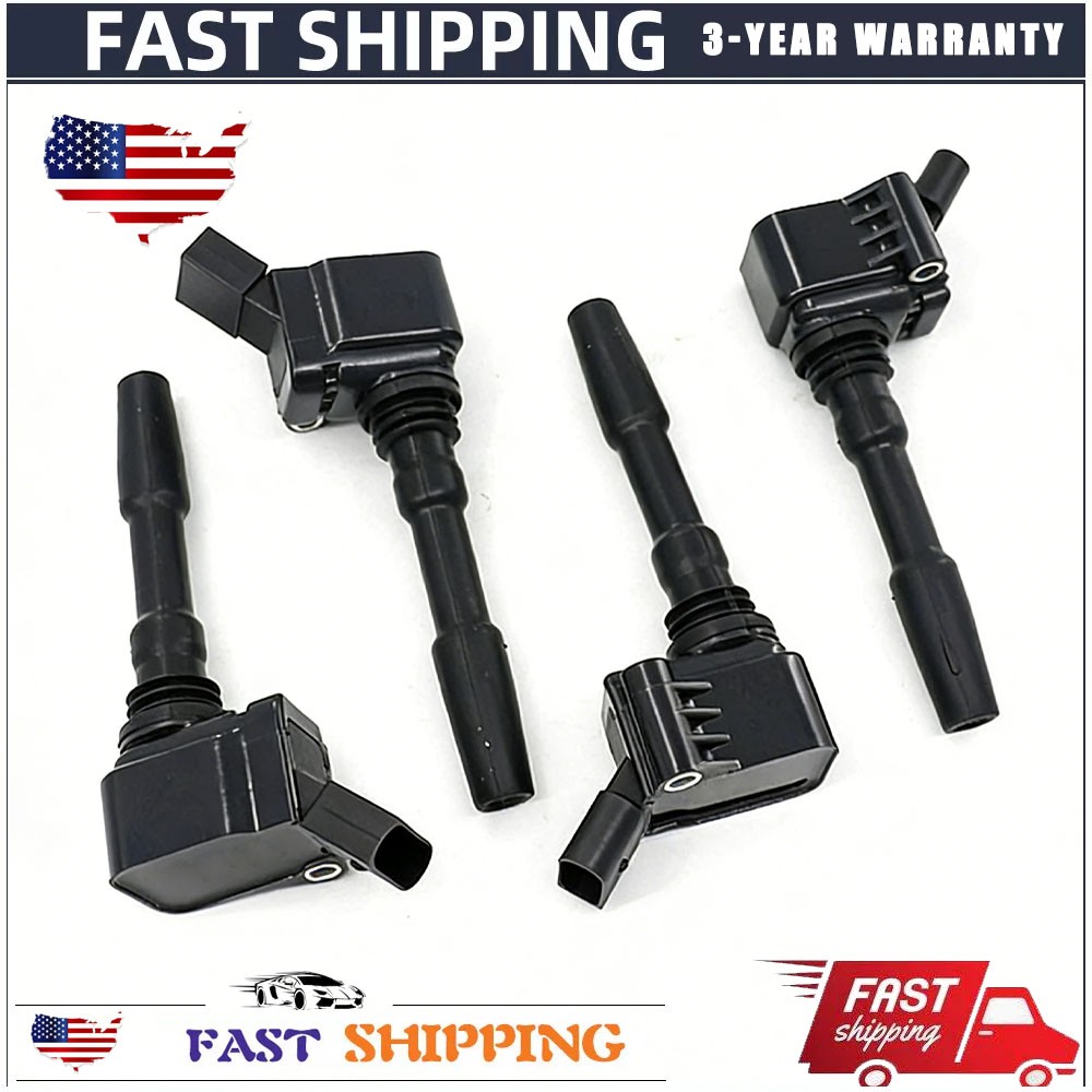 Set of (4) Ignition Coils 06H905110H For Audi VW Porsche 1.8L 2.0L 06H905110G