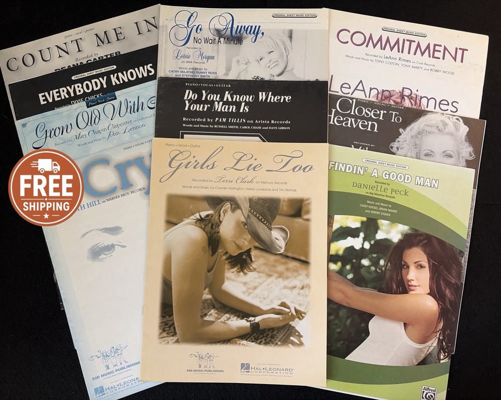 Modern Country Sheet Music Bundle Women Artists Faith Hill Leann Rimes