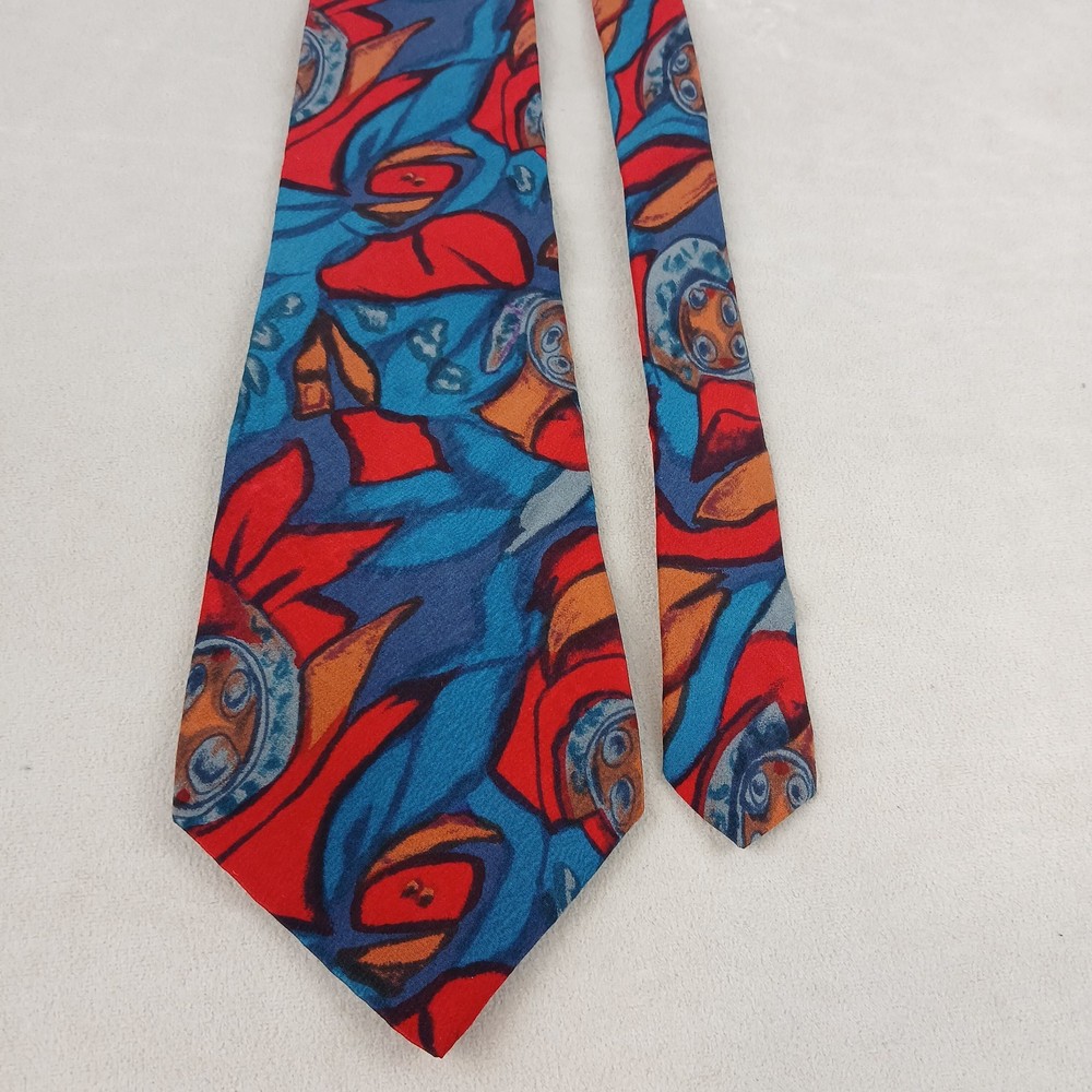 J Garcia 4x58 Mens Tie Silk Geometric Abstract