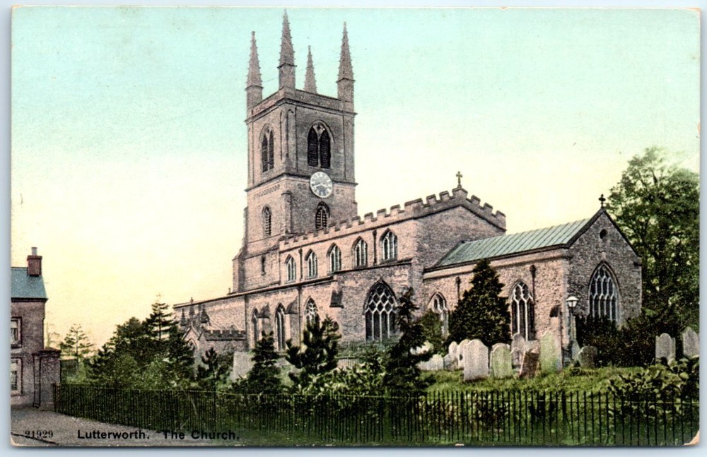 Postcard - Lutterworth Parish Church - Lutterworth, England