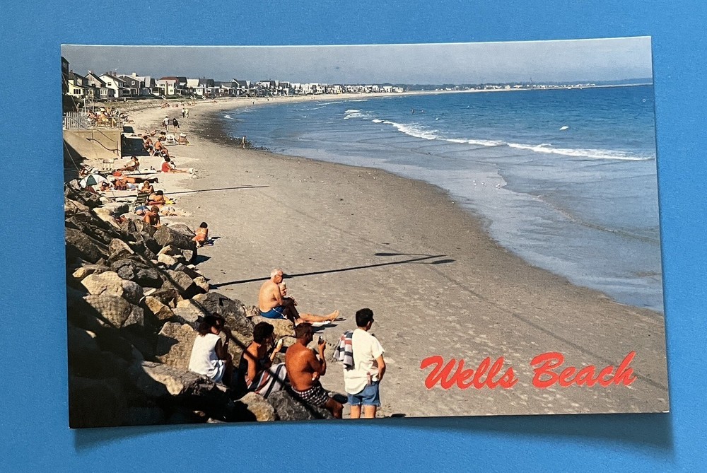 Wells Beach ME-Maine Postcard UNUSED