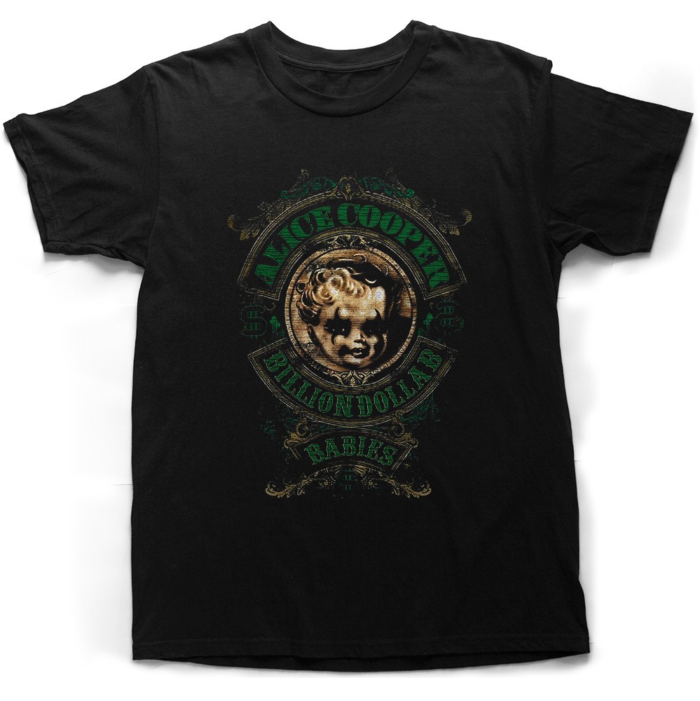 HOT! Alice Cooper - Billion Dollar Babies Unisex Black T-shirt Size S-5XL