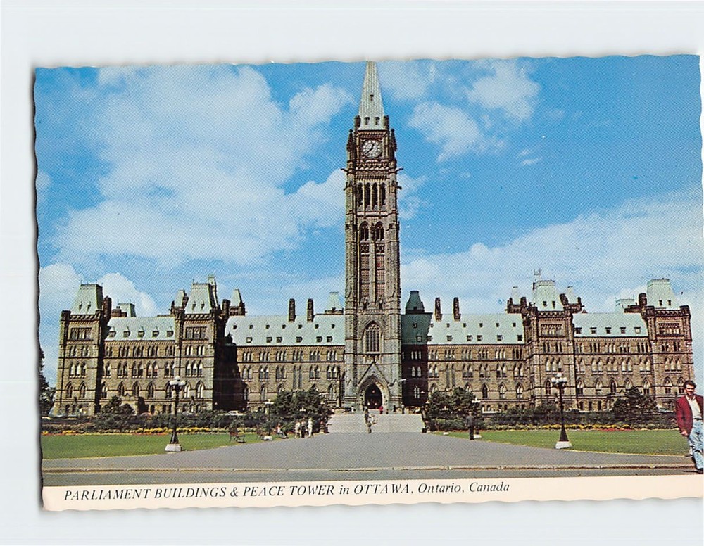 Postcard Parliament Buildings & Peace Tower Ottawa Canada