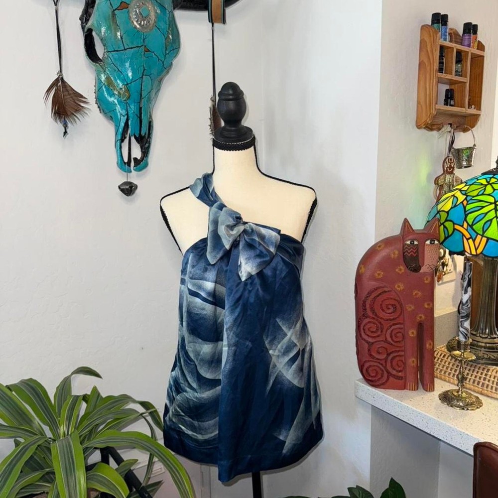 Bcbg summer y2k festival boho fairycore mermaidcore silk halter top